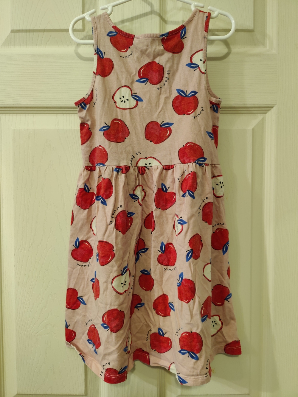 H&M Pink Dress with Red Apple Print